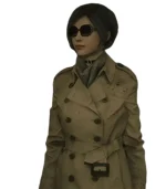 Full view of the Ada Wong Resident Evil 2 beige trench coat by Zellberry Jackets.
