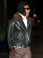 ASAP Rocky shearling leather jacket with luxury design