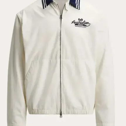 Australian Open 2026 white Bayport jacket with clean tennis style look