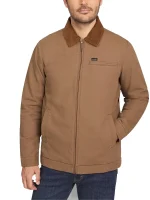 Front view of Costco Wrangler jacket in classic workwear style