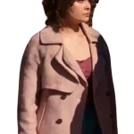 Dana Matheson pink peacoat from Home and Away 2026 TV series, stylish and elegant