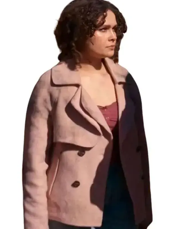 Dana-Matheson-TV-Series-Home-and-Away-2026-Pink-Peacoat Dana Matheson pink peacoat from Home and Away 2026 TV series, stylish and elegant