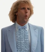 A full view of the iconic orange and blue tuxedos from Zellberry Jackets.