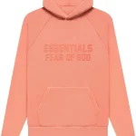 Fear of God coral essentials hoodie for men and women streetwear look