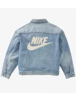 Levis X Nike blue denim trucker jacket for men, iconic design
