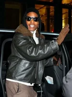 Aviator-style ASAP Rocky shearling jacket for men