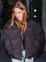 Haley Kalil NYC 2026 black puffer jacket for winter warmth