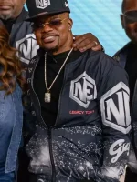 New Edition Legacy Tour black bomber jacket overall look
