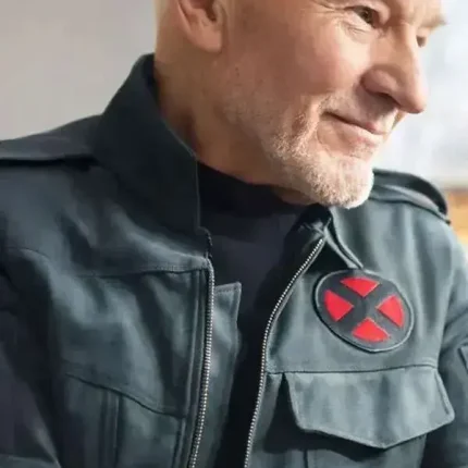 Patrick Stewart Avengers Doomsday 2026 black jacket for streetwear