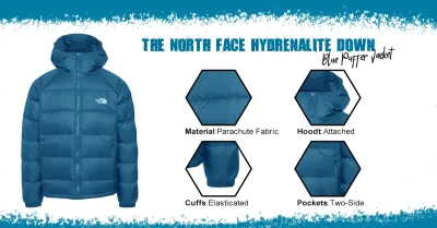 The North Face Hydrenalite Down Blue Puffer Jacket For Women’s