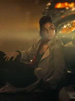 Lina Esco The Rip 2026 black trench coat with stylish belt for women