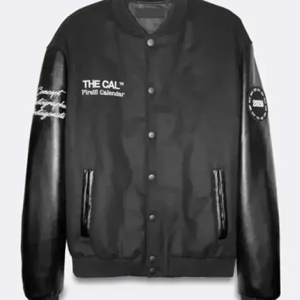 Unisex The Cal 2026 Pirelli calendar varsity jacket in wool and leather