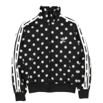 adidas polka dot jacket featuring signature branding and print