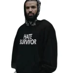 Hate Survivor Hoodie with star graphics and a modern streetwear fit