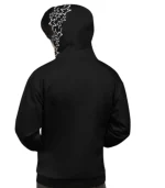Hate Survivor Hoodie back view showing detailed star prints