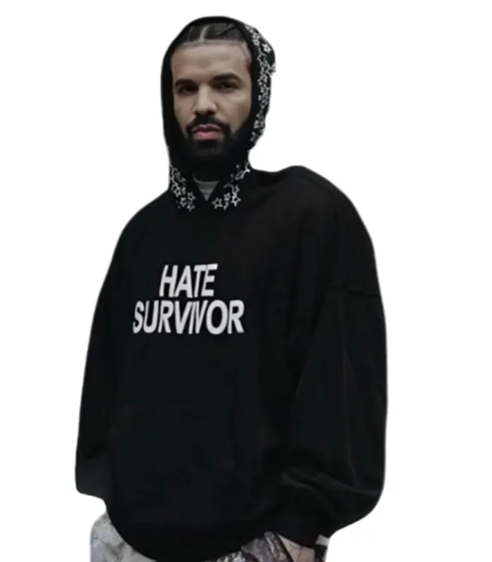 drake-hate-survivor-stars-hoodie Hate Survivor Hoodie with star graphics and a modern streetwear fit