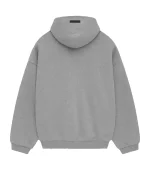 Back view of the fear of god state grey hoodie