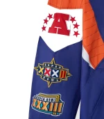 OVO Starter Denver Broncos jacket in navy blue and orange.