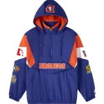 OVO Starter Denver Broncos pullover jacket with front pouch.