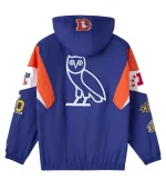 Back view of OVO Starter Denver Broncos pullover jacket showing logo.
