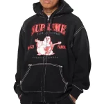 supreme true religion hoodie featuring signature collaborative design
