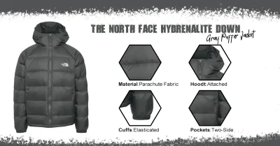 the North Face Hydrenalite Grey Puffer Jacket
