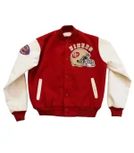 San Francisco 49ers 80's Varsity Jacket with classic red and gold accents