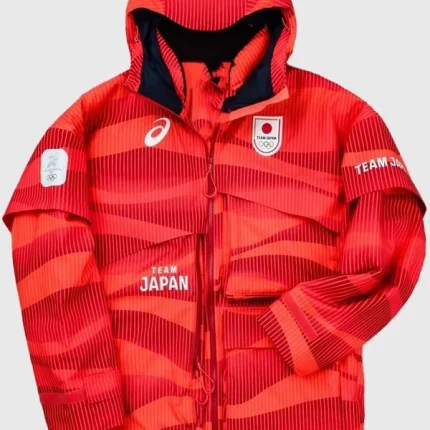 Team Japan Winter Olympics 2026 hooded corduroy jacket look