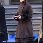 Rama Duwaji brown inauguration coat elegant winter look