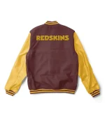 redskins varsity jacket back view with team branding