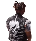 juice wrld vest crafted from durable black denim